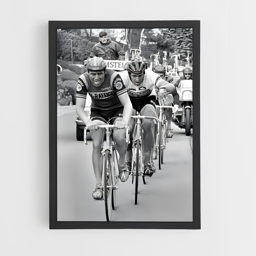 Poster La Route des Cyclistes – affiche Cyclisme (vue 2)